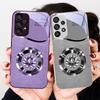 Градиентный Золотой Лотос Для Samsung S8 S9 S10 S20 Ultra S21 Pro S22 Plus S23 FE S24 Ultra S25 Edge S25Ultra Стеклянный Чехол для Телефона