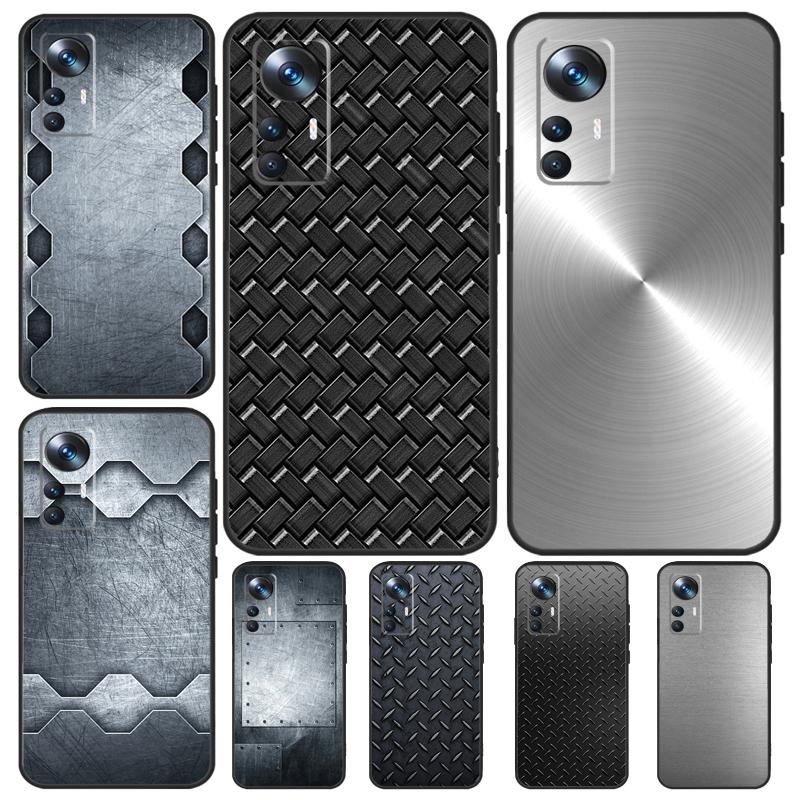 Чехол с металлическим узором из стали и железа для Xiaomi 13T Pro 12T 11T 12 14 13 Lite 12X POCO F5 X3 X5 Pro X4 F4 M5 M5s F3