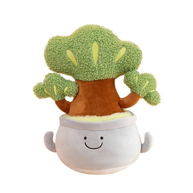 Adorable Office Plant Plush Toy Cute Buddha Style Potted Doll For Gift Giving