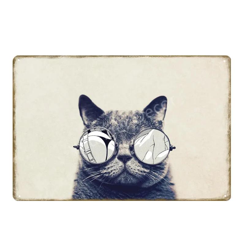 Предупреждение: Остерегайтесь черной кошки, знаки домашних животных, металлический плакат с изображением животных, винтажная тарелка для настенного искусства, ретро, ​​декор для дома, комнаты, 30X20 см, YJ139