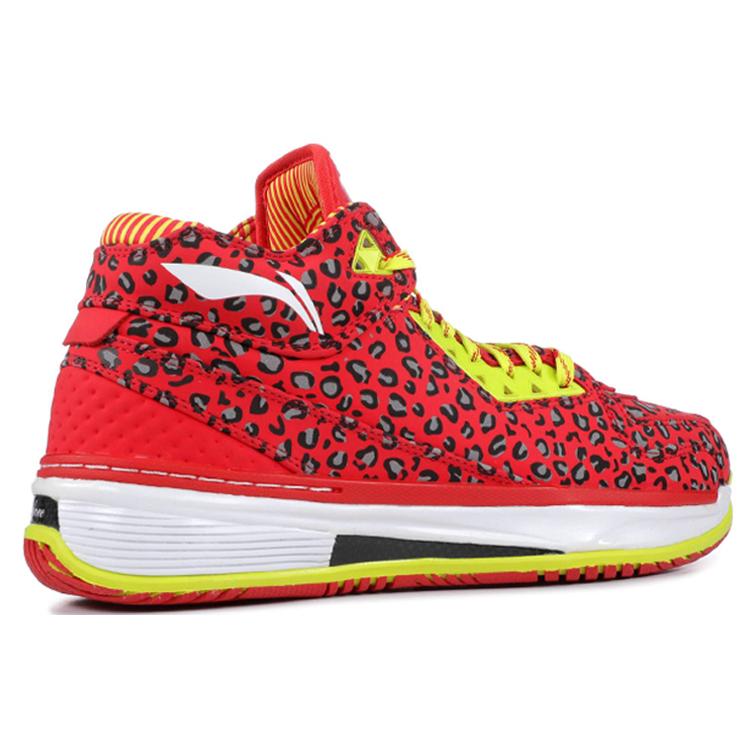 Li Ning WOW 2 Way Of Wade 2 Низкие Баскетбольные Кроссовки Мужские Красный Желтый Белый ABAH017-14