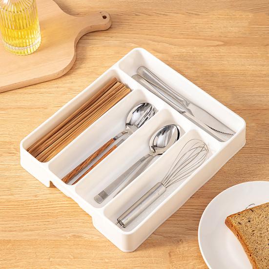 1/2Pcs Drawer Organizer Expandable Kitchen Tray for Utensils Adjustable Flatware Holder with 45388 Compartments Cutlery