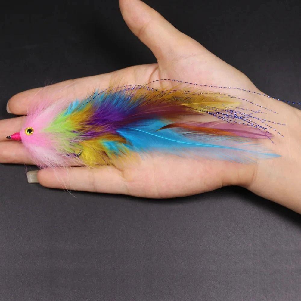 Colorful ribbon fly fish Tuna Lures Flash line Squid Skirt Lure Freshwater Saltwater