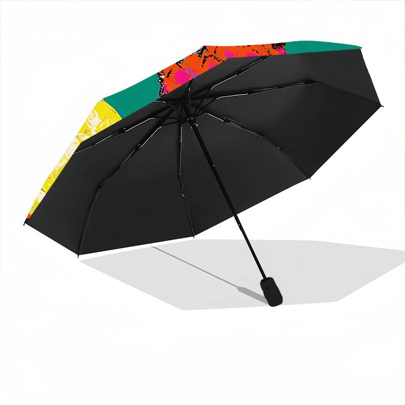1pc Pineapple Pattern Automatic Opening/Closing Umbrella with Operation & Windproof Canopy - Folding Design, Holiday Gift yy260225146