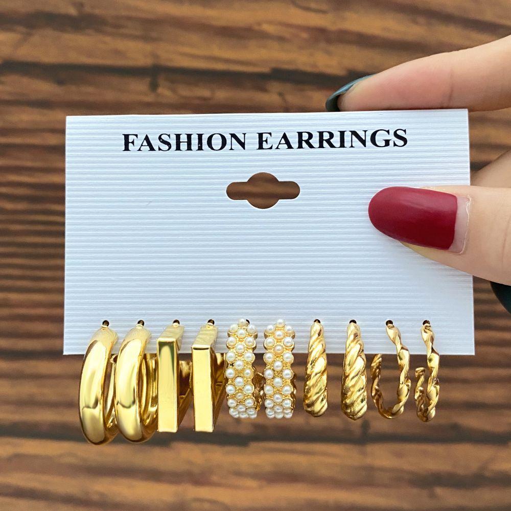 iF ME 15 пар/компл. серьги-кольца, винтажные серьги из смолы с искусственным жемчугом, золотые серьги для женщин, аксессуары, ювелирные изделия