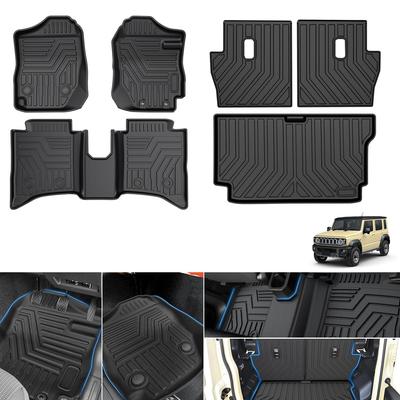 Virauto 3D Коврики для пола и багажника для Suzuki New Jimny Nomad JC74W Полный комплект 2025 TPE Багажник Царапины Пятна Истирание Легко Легко Настраиваемый Набор из 6