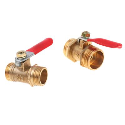 Латунный шаровой клапан 1/8" 1/4" 3/8" 1/2" от мужчины к мужской резьбе Bsp с ручкой
