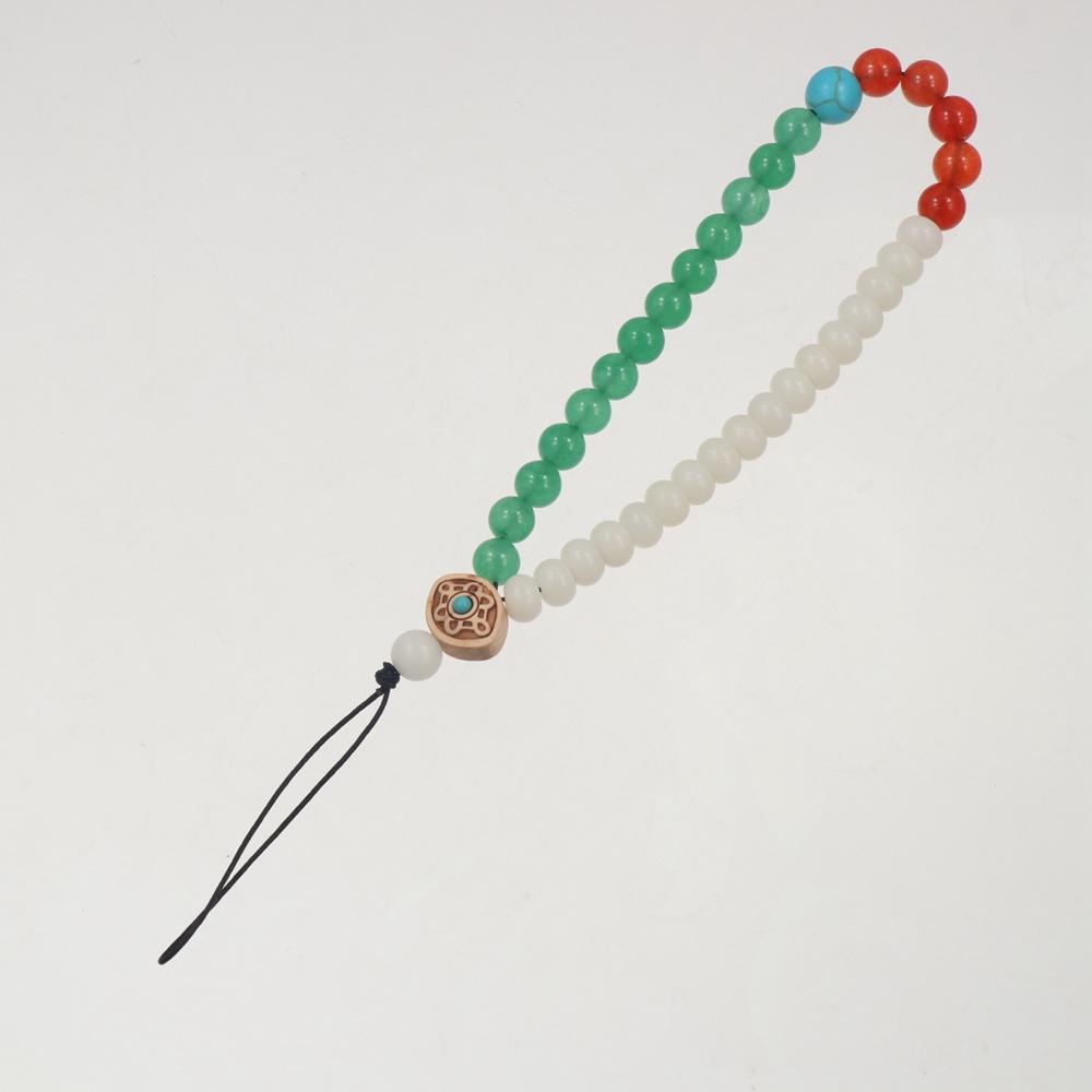 Anti-lost Cellphone Lanyard Chinese Style Cute Phone Strap Beaded Phone Chain  Jewelry Gift