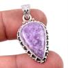 Natural Charoite Gemstone Handmade 925 Solid Sterling Silver Pendant 1.75" Y4v16