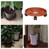 Movable Rolling Flower Pot Rack with Universal Wheel Round Frame Tray New Flower Pot Tray
