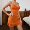 European and American popular INS wind deep V lace suspender skirt, fun pure desire wind SEXY temptation naked, feeling dress