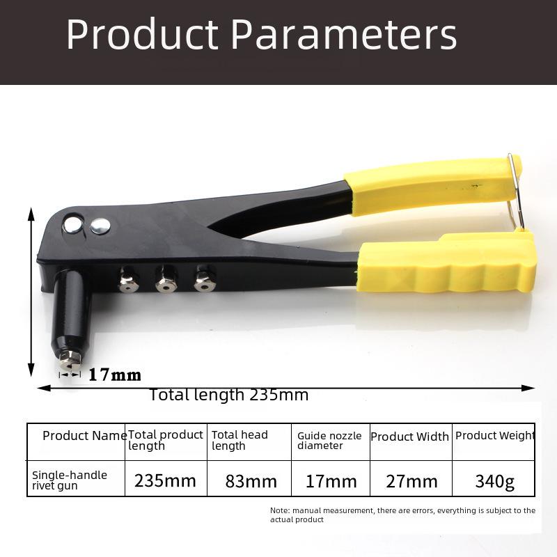 Компактный промышленный ручной заклепочный пистолет для бытовых и небольших проектов