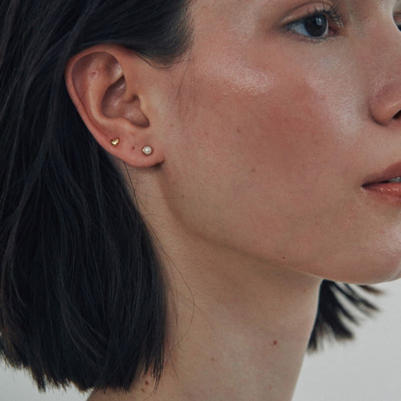 green [10k gold] Deux.k.38 / full heart piercing
