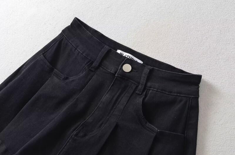 Syvent Denim Korean Mini Short Denim 12F523 Skirt, Culottes, Style, High-Waisted, Skirt, Slimming, Pants, A-Line Skirt, Stylish, Leg-Lengthening