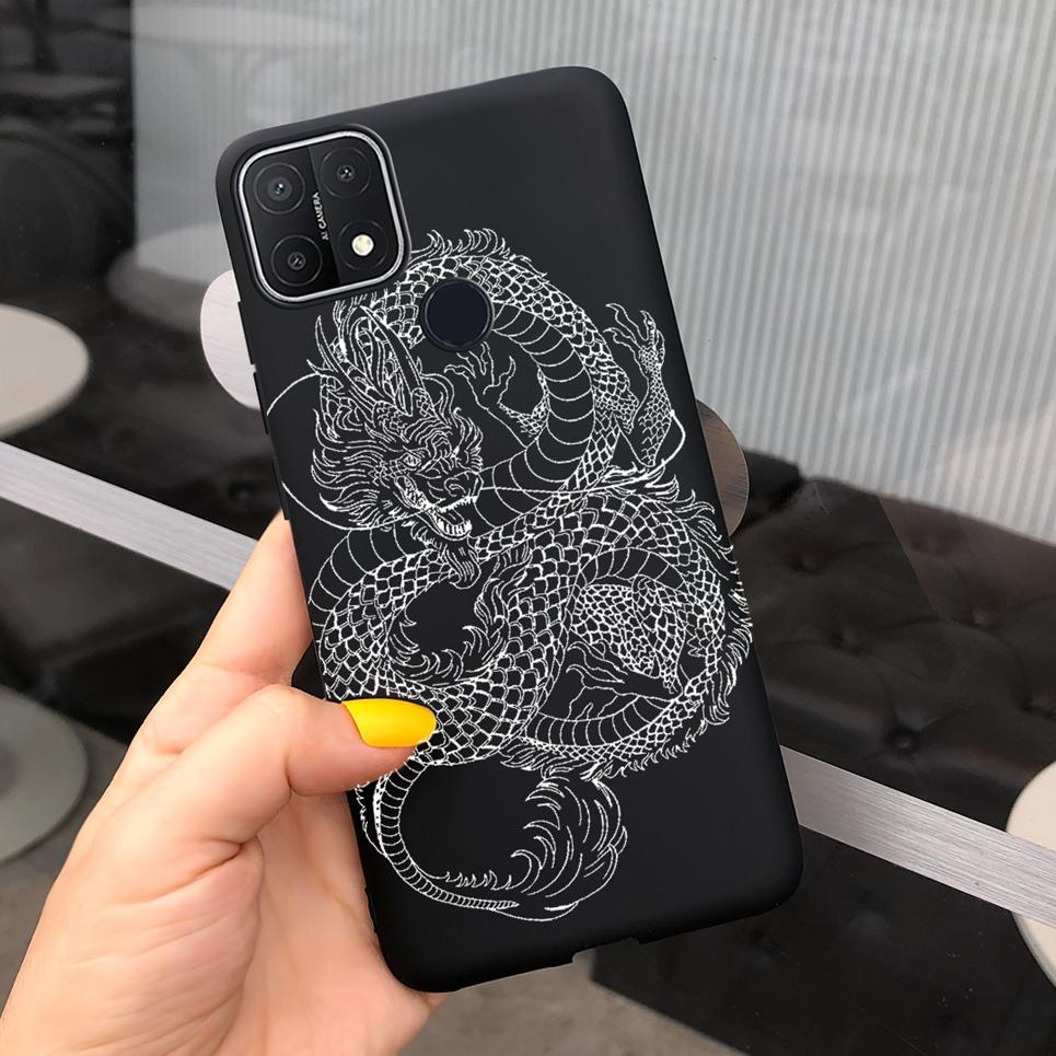 For OPPO A15s Case Black Cool Soft TPU Funda Phone Case For OPPO A15 CPH2185 Cover Silicone Back Cover For OPPOA15s CPH2179 Capa