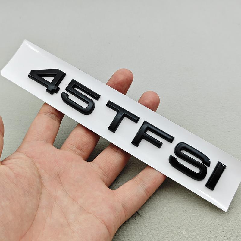 3D ABS Car Letter Logo 35TFSI 40TFSI 45TFSI Rear Trunk Tail Badge Emblem Decal For Audi A4 A5 A6 A8 Q3 Q5 Q7 Sticker Accessories
