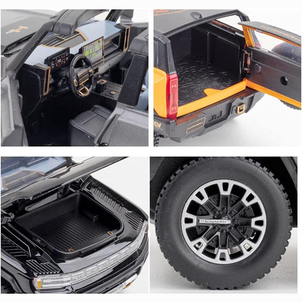 Масштаб 1/24 EV, грузовик, модель автомобиля из сплава, новая энергия, внедорожник, игрушки со звуком и светом, два стиля, подарки для детей