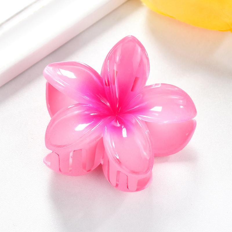 2 шт. 8 см гавайские цветы заколка для волос коготь головной убор аксессуары акриловая шпилька краб летний день рождения украшение свадебный подарок