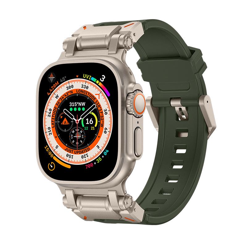 Совместимый силиконовый ремешок Explorer для Apple Watch Series 8, 9 и моделей Ultra