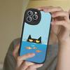 Милый мультяшный чехол-кошка для телефона iPhone 16 15 14 13 12 11 Pro Max Plus Кожаная обложка