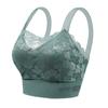 Women Elegant Bandeau Back Underwire Bra Anti Sagging Padded Wide Shoulder Straps Floral Lace Stitching Push Up Sport Breathable Brassiere Inner Wear