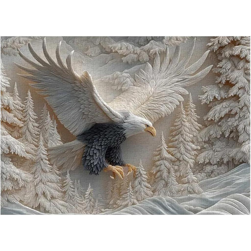 Eagle Puzzles Игры 1000 деталей Сложная игра-головоломка с изображением орла Дикая природа Художественный дизайн для взрослых Семейное занятие и Декор для дома