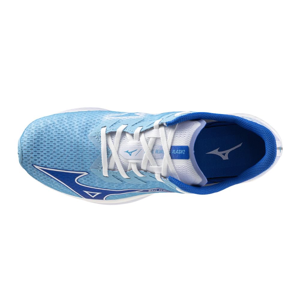 Mizuno Wave Rebellion Flash 2 Running Shoes for Thick Blue X Blue X 2E Jogging, Marathon, Training, Sports, Lightweight, Resilient, Sole, Men's,