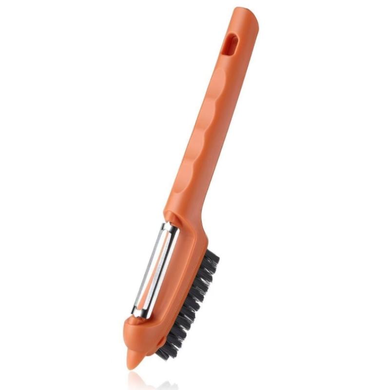 All-in-One Fruit and Vegetable Peeler with Cleaning Scrubber for Kitchens