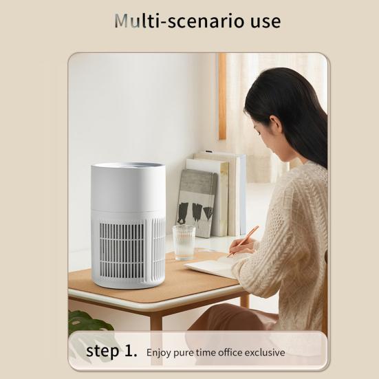 Small Air Purifier Wide Coverage Range Energy-saving Low Noise Activated Carbon Filter Compact Air Cleaner Odor Remover