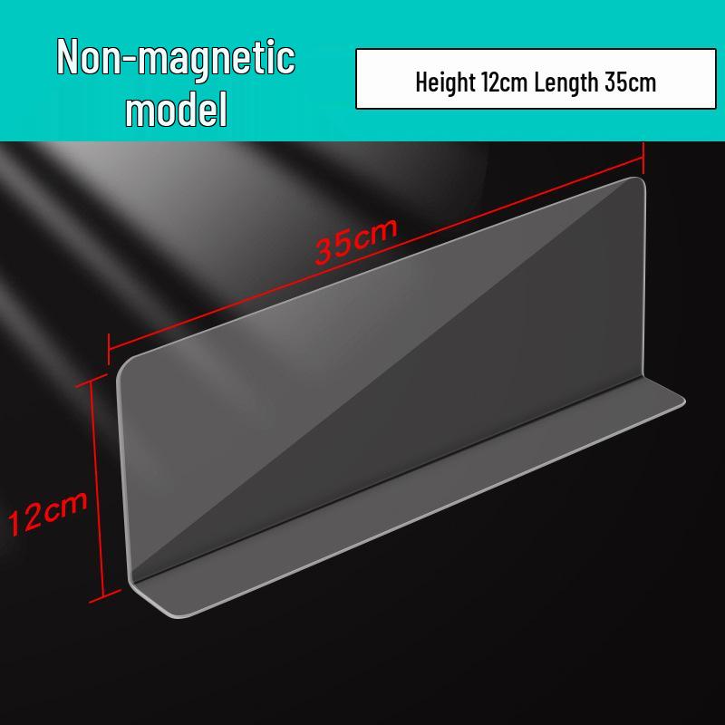 Прозрачные L-образные магнитные ПВХ разделители полок для супермаркетов и магазинов шаговой доступности