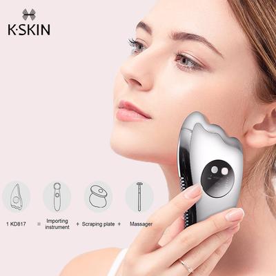 K-SKIN KD817 Электрический скребковый массажер Гуаша, EMS, микротоковый вибрационный массаж, горячий компресс с постоянной температурой