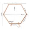 7.4 FT Wooden Wedding Arch Rustic Hexagonal Wood Backdrop Flower Display Stand for Ceremony Garden Arch Photo Backdrop Party