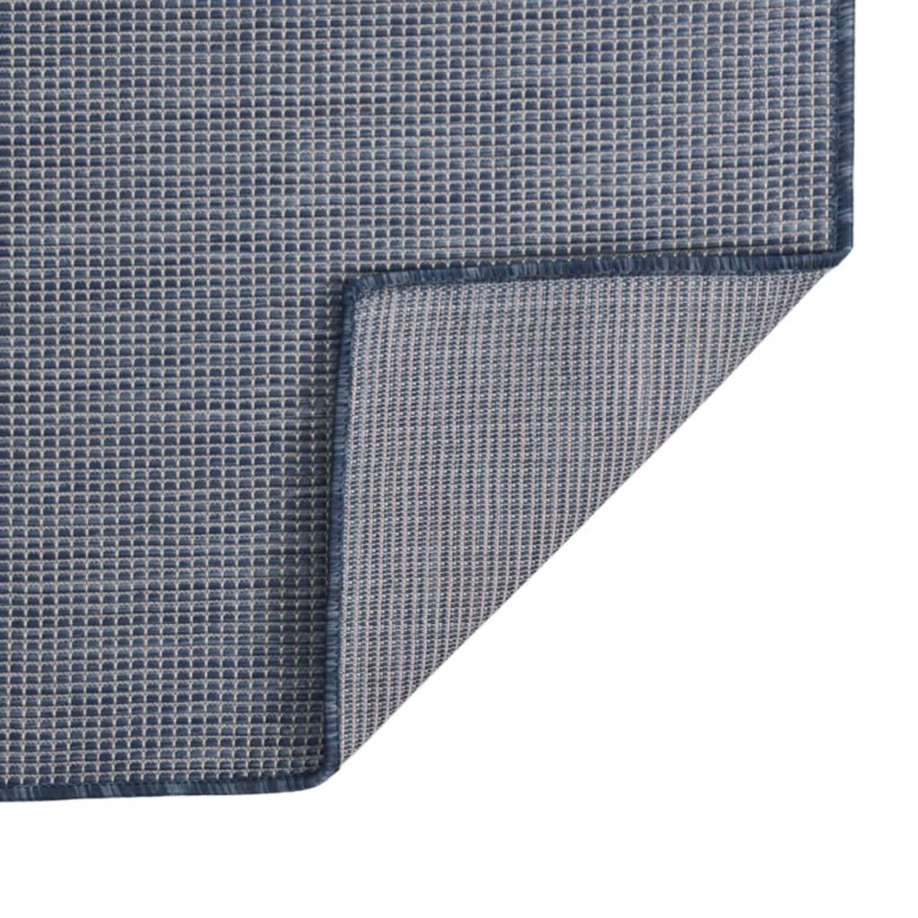 Outdoor Flat Woven Rug 120 x 170 cm Blue