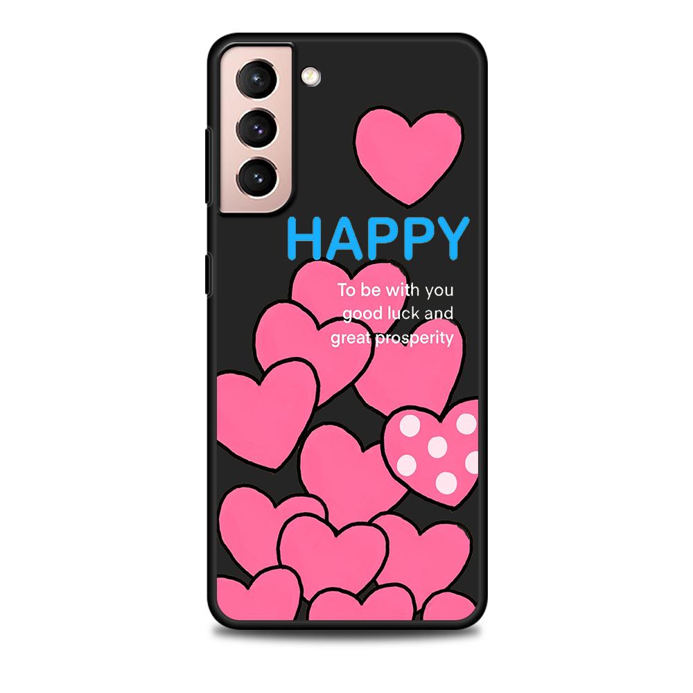 Чехол Love Heath для Samsung Galaxy S22 Ultra Чехол для телефона S21 S20 FE S10 5G S9 S8 Plus S10e S7 Edge Черный Мягкий Силикон Милая Оболочка