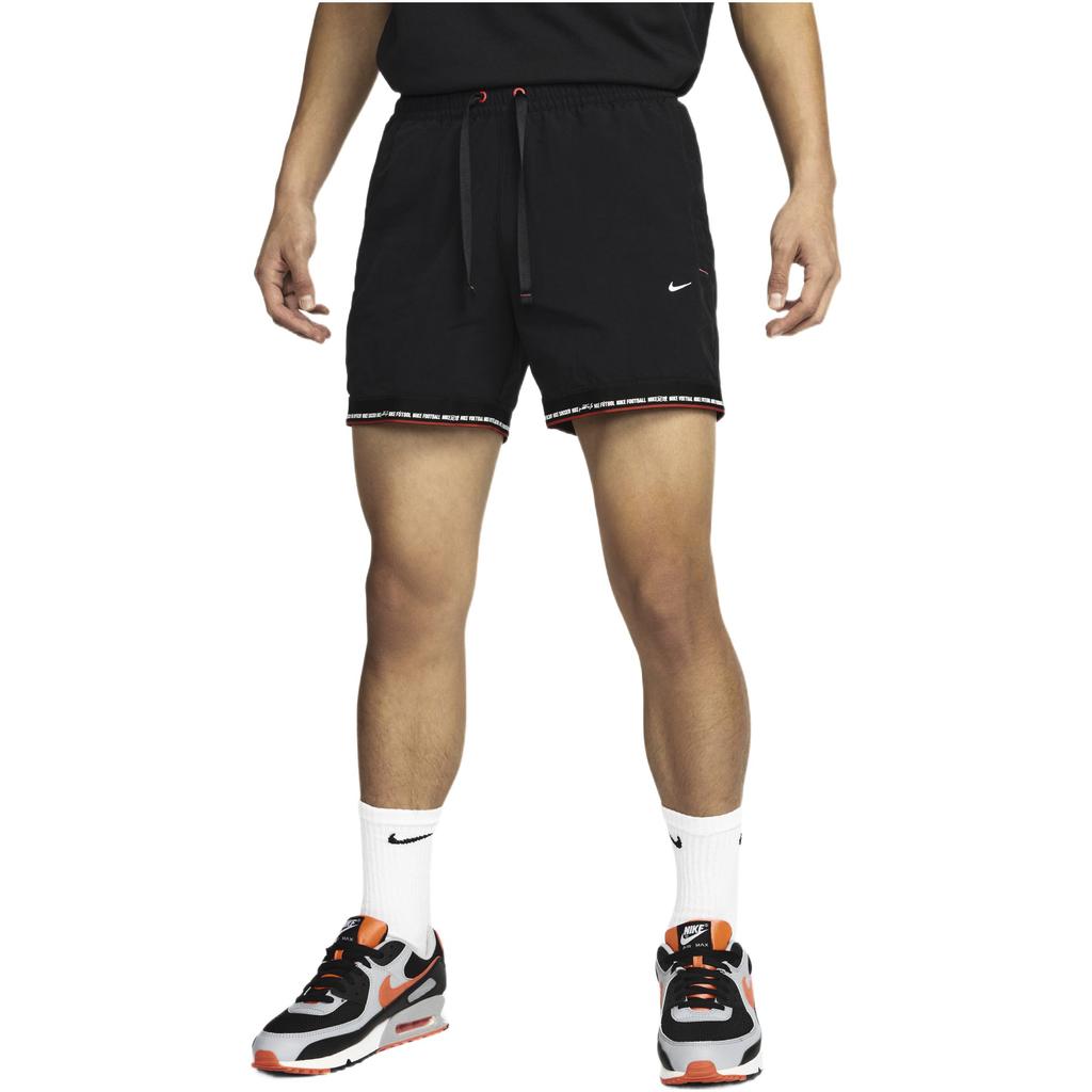 Nike ФК. Футбольные шорты Tribuna Casual Breathable Woven Spliced Logo с вышитым логотипом для мужчин, черные DH9679-010