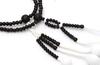 Soka Gakkai Buddhist Prayer Beads, Natural, Solid Striped Ebony, Made in Kyoto, with Cotton Tassels, SGI, Men's