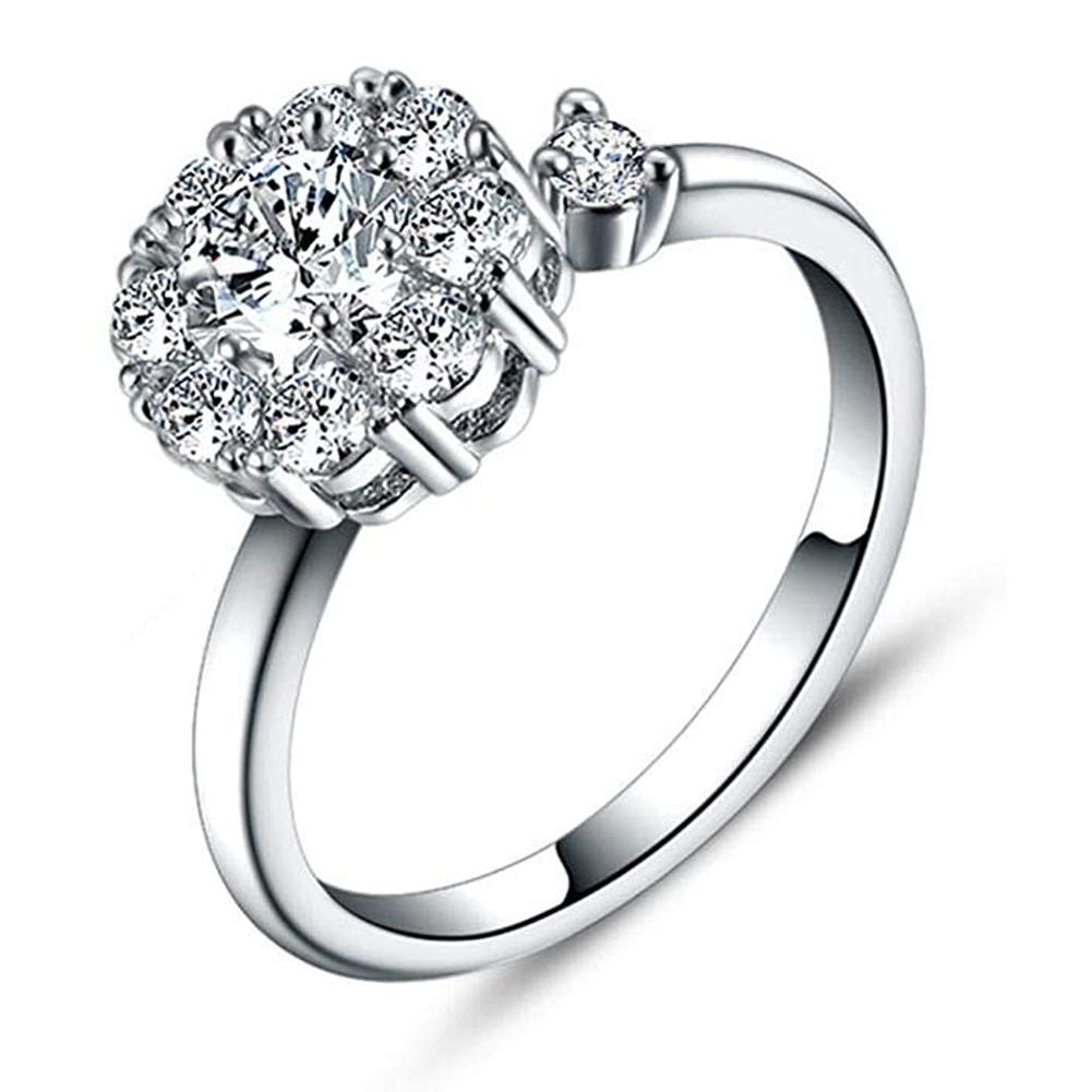 Women Lady Girl Luxury Rotatable Zircon Decoration Stylish Casual Fashion Round Ring
