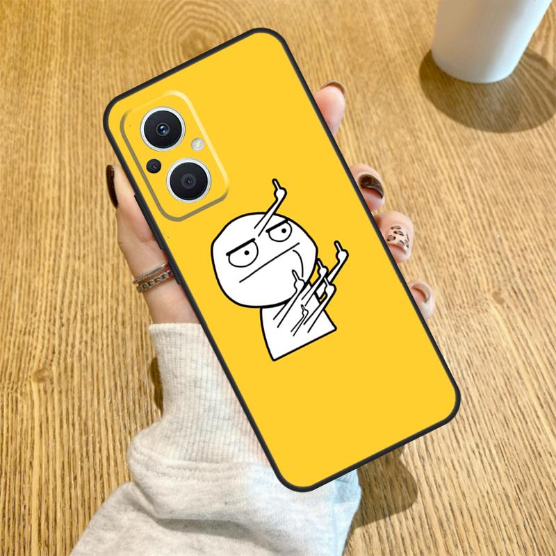 Смешной Мужчина Средний Палец Чехол Для OPPO Reno 14 F 10 11 12 13 Pro 13F 12F 11F 7 8 Lite OPPO Find X6 X5 X8 X9 Pro Чехол