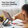 Полка для чтения книг, подставка для компьютера, регулируемая по высоте и углу наклона, вращающееся на 360° основание, складная и портативная