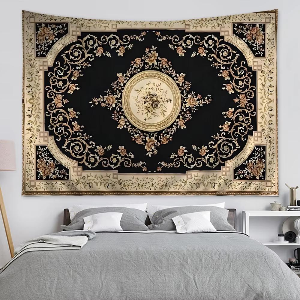 Customizable Luxury American Retro Cartoon Tapestry Bohemian Wall Decor Mandala Pattern Home Adornment