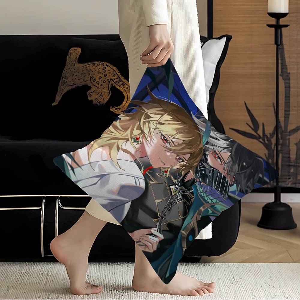 Genshin Impact Kaveh Alhaitham Lucky Dragon Pillow Cover Sofa Cushion Cover Home Room Decoration Children Gift