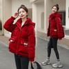 Shiny Wash-Free Hooded Down Cotton Women's Winter Jacket - Short Korean Style, Thickened and Fashionable.