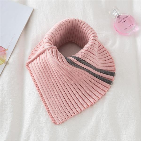 Hooded Scarf for Women In Winter Fashionable and Versatile Warm and Elastic Knitted Fake Neck Cover