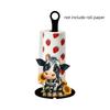 Wooden Roll Paper Towel Holder Cat Dog Vertical Napkins Rack  Kitchen Countertop