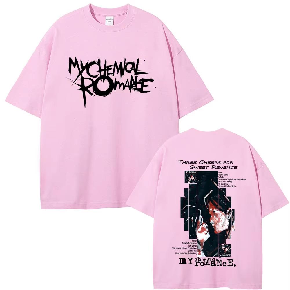 My Chemical Romance графика альбома Хлопковая футболка Мужская Ретро Мода Новый Летний Хип-хоп унисекс Короткий рукав Свободная футболка подарок фанату