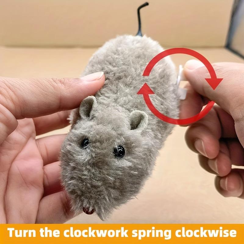 1/5pcs Cat Toys Fun Interactive Plush Wind-Up Mouse Toy for Cats Dogs and Kids Mechanical Moving Animal Toy for Playtime Pranks