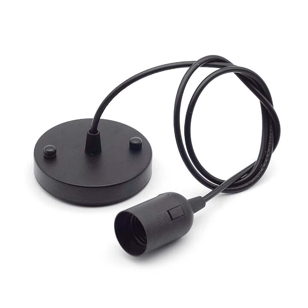 Мода Ретро E27 Творческая домашняя мебель Украшение Черное потолочное освещение