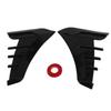 2pcs Gloss Black Side Vent Trim Decoration Sticker Rubber Shark Gills Universal for Cars