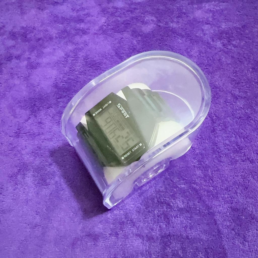 "Square LED Sports Watch for Men, Women, and Kids - Luminous Display, Fighter Aircraft Design"