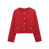 2025 Spring Women's Fashion: European & American French-Style Versatile Textured Suit Jacket with Button Decoration